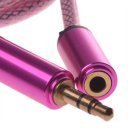 3.5mm Audio Extension Cable Male to Female Audio Connection Cable 1 Meter Purple