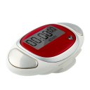 3D Inductive Intelligent Sensory Heart Rate Movement Pedometer Red