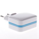 Protable Travel Power Charger Adapter 30-130 European Standard VDE 5V 1A USB White with Blue