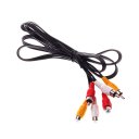 3RCA male to 3RCA female audio cable 1.5 meter black