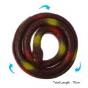 Realistic TPR Snake Toy Super Stretchy Trick Prop Children's Gift Toy Coffee Round Head Snake