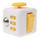 Anxiety Fidget Dice Toy Stress Relief Cube Decompression Rubik #4 Yellow