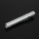 Mini Aluminum 3W LED Flashlight Torch w/Clip Silver