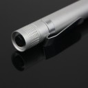 Mini Aluminum 3W LED Flashlight Torch w/Clip Silver