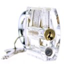 Transparent Professional Visible Padlock Lock for Locksmith Lock Training Trainer with 12 Picks Set