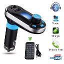Car Use Bluetooth MP3 Player Charger TF Card USB Player Blue