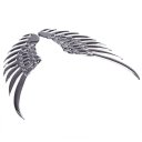 Car Paster Stereo Metal Paster Angel Wings Silver
