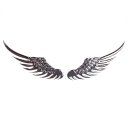 Car Paster Stereo Metal Paster Angel Wings Silver