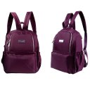 Tote Diaper Backpack Nylon Water Resistant Bag Insulation Bottle Pocket Water-repellent Purple