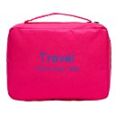 Portable Travel Bag Organizer Foldable Cosmetic Bag Luggage Compression Pouches Rose Red
