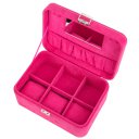 Jewelry Box Casket Box Exquisite Makeup Case Organizer Retro Princess Style Double Layers Red