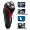 Men's Electric Shaver  Rechargeable Waterproof Dry/Wet Use Black