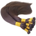 Straight Hair Extensions Silk Hand Tied Premium Quality Hair Extensions 18 inch Color #4