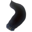 Human Hair Extension Hair Silk Straight Clips Applying 20 inch #1b