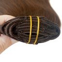 Human Hair Extension Hair Silk Straight Clips Applying 18 inch Color #4