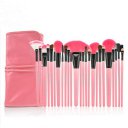 Makeup Cosmetic Brush Set 24 Brushes with Bag Pink