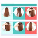 Wig Clips Ponytail Long Straight Hair Wig 60cm Color Number 4A