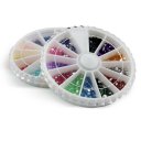 12 Color Shiny Glitter Nail Art Tool Kit Artificial Diamond Crystal PentagramShape