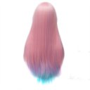 LW-913 Cosplay COS Wigs Long Straight Hair Blue to Pink