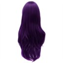 H764363 Heat Resistant Curly Wavy Long Cosplay Wigs Purple