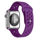 Replacement Watch Band for Apple WatchSeries 1&2 Soft TPU 38mm Sport Purple