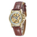 Women's Mechanical Watch Hollow Out Dial Plate Crystal Watch 150820 Golden