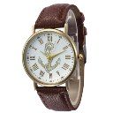 Simple Style Roman Numerals Anchor Pattern Watch 150505 Coffee