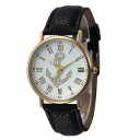 Simple Style Roman Numerals Anchor Pattern Watch 150505 Coffee