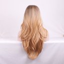 Womens Fashion in the sub-Liu color mixing long curly hair Human Full Wigs