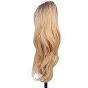Womens Fashion in the sub-Liu color mixing long curly hair Human Full Wigs