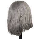 Womens Fashion Grandma Gray Sub-BoBo Head Human Full Wigs High Temperature Silk