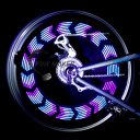 7 Led Full Color Waterproof USB Rechargeable Bicycle Wheels Lights Bike Lights