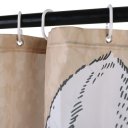 Creative Pug Dog Pattern Polyester Bathroom Shower Curtain W/12 Plastic Hooks