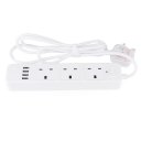 Power Strip Surge Protector 3 Outlets and 4 Ports High Speed Smart USB Charging