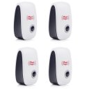 ZS-633 Pest Control Ultrasonic Electronic Insect Repellent (4 packs) White Color
