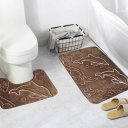 2pcs/set Bath Mat Anti Non Slip Bathroom Door Shower Floor Toilet Rug Carpet