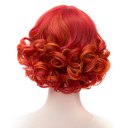 Man Mei SW-1177C Cosplay COS Wig Neat Bangs Short Curly Hair Tangerine