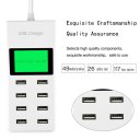 Home Use Smart Patch Board Power Strip Eight Outlets White