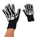 Skull Pattern LED Lighting Gloves Riding Gloves Halloween Gift for Party 1 Pair
