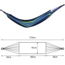 Outdoor Hammock For One Person Canvas Hammock With Cloth Bag Rope Blue Colorful Strip