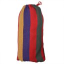 Outdoor Hammock For One Person Canvas Hammock With Cloth Bag Rope Red Colorful Strip
