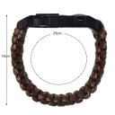 Paracord Bracelet with Compass, Whistle, Flintstone, Climbing Rope Camouflage Color