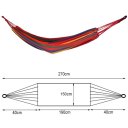 Outdoor Hammock For Two People Canvas Hammock With Cloth Bag Rope Red Colorful Strip