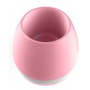 Flowerpot Bluetooth Speaker Night Light Touch Control Wireless Speaker Pink