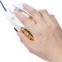 JITE Wired Gaming Optical Mouse 4 DPI Switch Mouse Golden+White