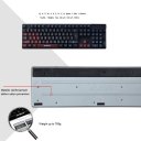 Background Light Gaming Keyboard USB Port Wired Keyboard Black