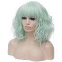 Short Curly Hair Wigs SW2101F12 Straight green