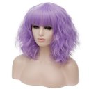 Short Curly Hair Wigs SW2101F17 Straight purple