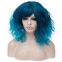 Short Curly Hair Wigs SW2101F2 Blue