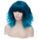 Short Curly Hair Wigs SW2101F2 Straight Blue
